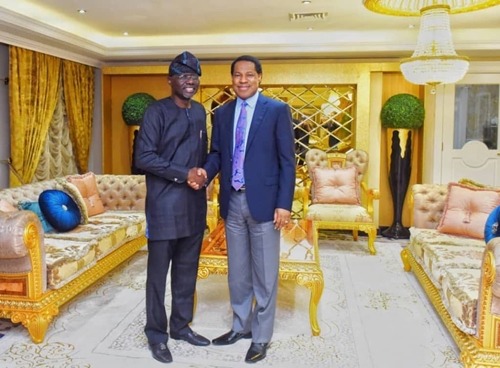 sanwo olu meets pastor chris oyakhilome