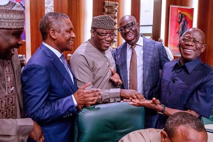 obaseki oshiomhole reconciled dangote fayemi