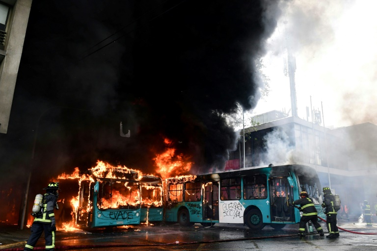 violent protests erupt chile