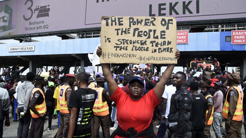 endsars protest in lekki nigeria